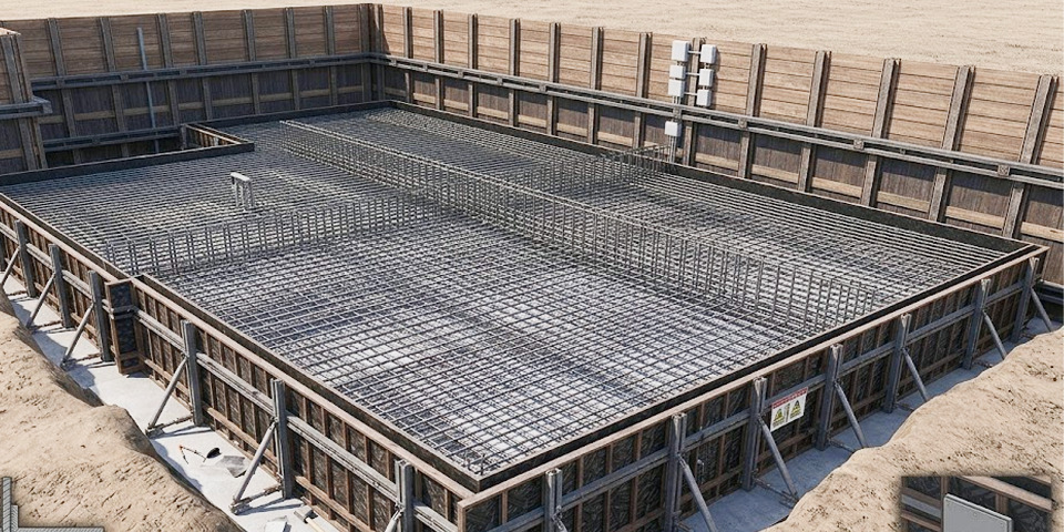 Raft Foundation-Gauging Shell Element 
